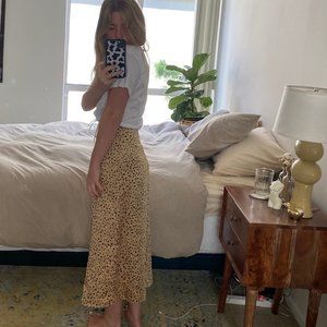 CHEETAH MIDI SKIRT
